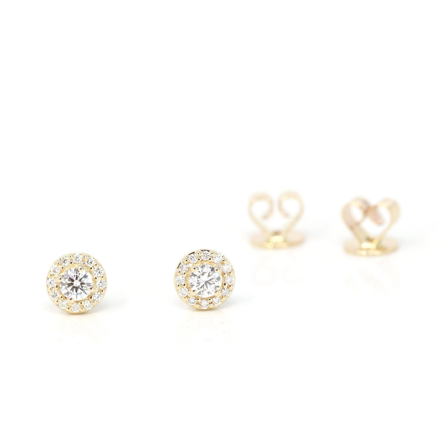 Baikalla Jewelry Gold Gemstone Earrings Baikalla™ 14k Classic White Gold Natural Diamond Earrings