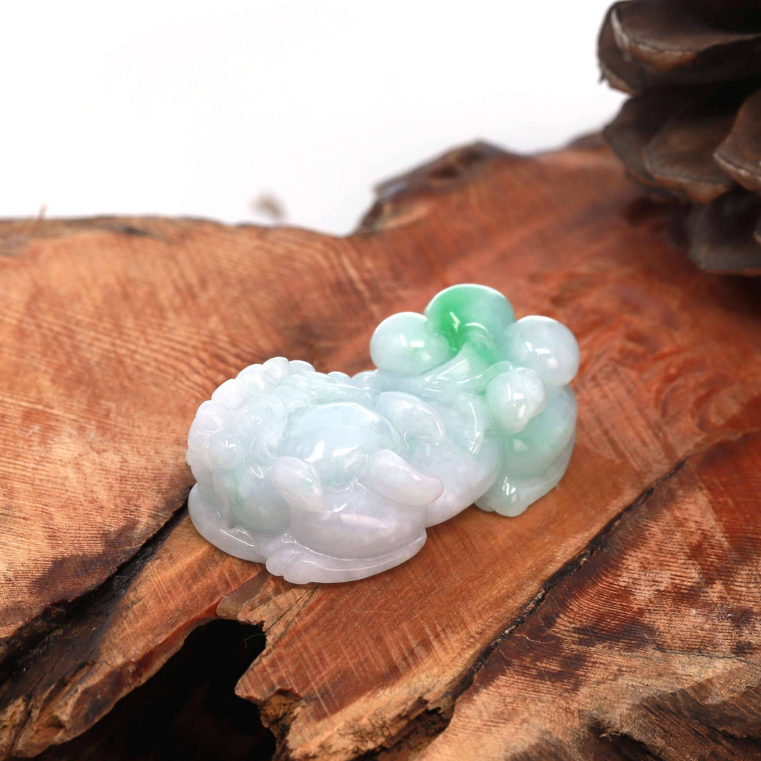 Baikalla Jewelry genuine jadeite carving Baikalla™ Pi Xiu Genuine Burmese Apple Green Jadeite Jade PiXiu Pendant Necklace (FengShui Lucky)