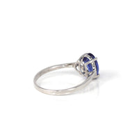 Baikalla Jewelry 18k Gold Tanzanite Ring 18k White Gold Natural Tanzanite Diamond Anniversary Ring