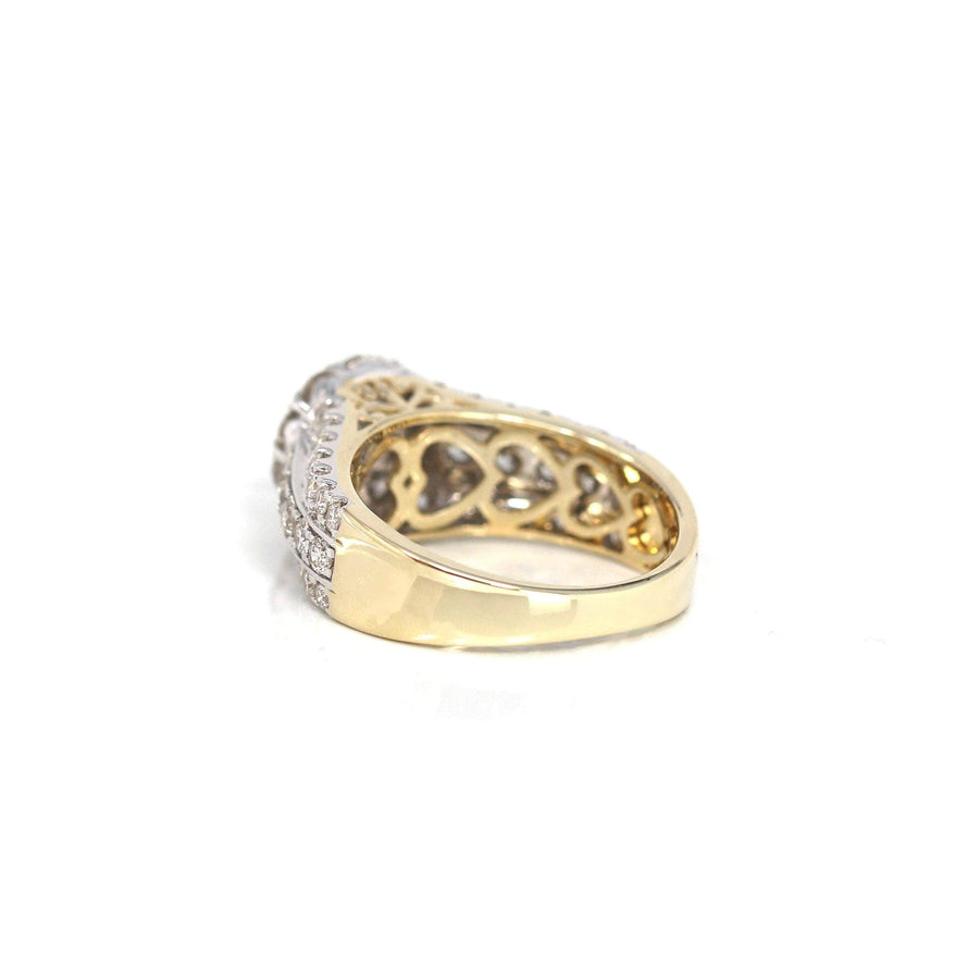 Baikalla Jewelry Gold Diamond Men's Ring 14k White Gold Diamond Engagement Ring