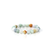 Baikalla Jewelry jade beads bracelet Genuine Jadeite Jade Round Multiple Colors Beads Bracelet ( 8 mm )