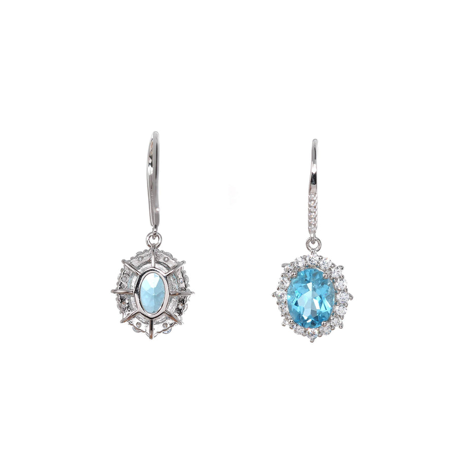 Baikalla Jewelry Silver Gemstones Earrings Baikalla™ Classic Sterling Silver Natural Amethyst Topaz Citrine Garnet Earrings With CZ