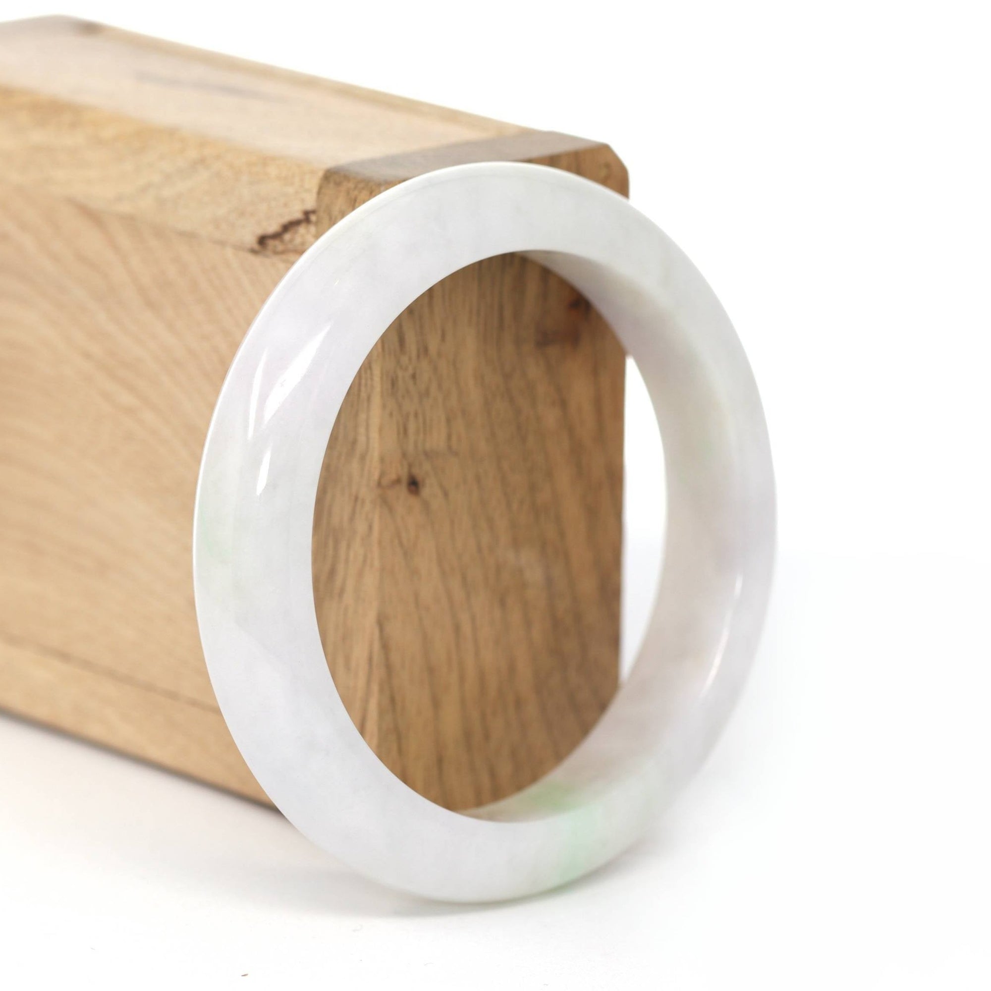 Baikalla Jewelry Jadeite Jade Bangle Bracelet Baikalla "Classic Bangle" Natural Burmese Jadeite Jade Bangle ( 55.28mm ) #454