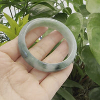 Baikalla Blue-Green Classic Real Jadeite Jade Bangle Bracelet (54.76mm) #933
