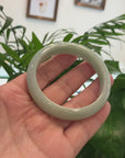 Baikalla "Princess Half Round" Green Jadeite Jade Bangle (58.34 mm) 