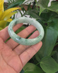 Baikalla "Classic Bangle" Green Natural Burmese Jadeite Jade Bangle ( 56.33mm ) 