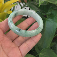 Baikalla "Classic Bangle" Green Natural Burmese Jadeite Jade Bangle ( 56.33mm ) #592
