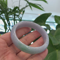 Baikalla Natural Lavender- Green Jadeite Jade Bangle Bracelet (56.24 mm) #724