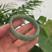 Baikalla Forest Green Classic Real Jadeite Jade Bangle Bracelet (57.69mm) #922