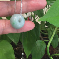 Baikalla™ "Good Luck Button" Necklace Real Rich Green Jade Lucky KouKou Pendant Necklace