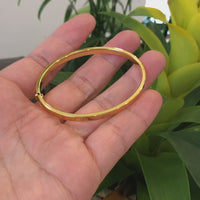 18k Yellow Gold Bangle Bracelet ( 7 in )