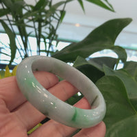 Genuine Burmese Jadeite Jade Bangle Bracelet (55.8 mm) #543