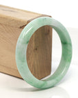 Baikalla Jewelry Jadeite Jade Bangle Bracelet Genuine Burmese Green Jadeite Jade Bangle Bracelet (58.7 mm) 