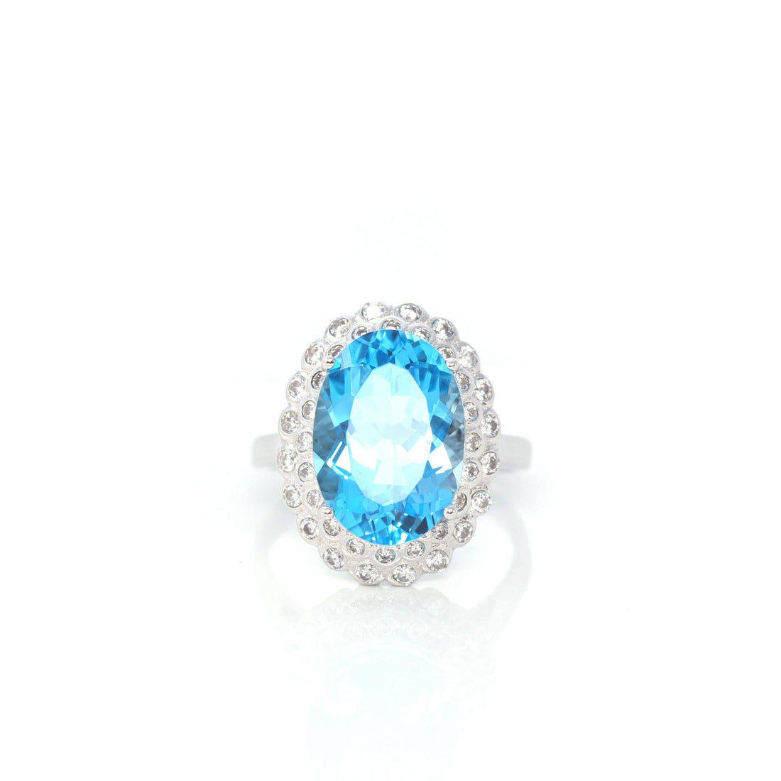 Baikalla Jewelry Gemstone Ring Baikalla™ Sterling Silver Sky Blue Topaz Ring