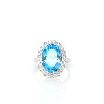 Baikalla Jewelry Gemstone Ring Baikalla™ Sterling Silver Sky Blue Topaz Ring