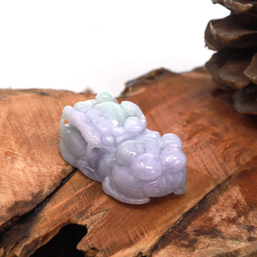 Baikalla Jewelry genuine jadeite carving Baikalla™ High-End Pi Xiu Genuine Burmese Lavender Jadeite Jade PiXiu Pendant Necklace (FengShui Lucky)