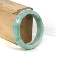 Baikalla Jewelry Jadeite Jade Bangle Bracelet Baikalla Classic Green Natural Jadeite Jade Bangle (56.58 mm) #554