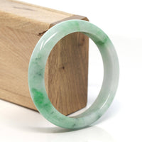 Baikalla Jewelry Jadeite Jade Bangle Bracelet Baikalla™ "Classic Bangle" Genuine Burmese Green Jadeite Jade Bangle Bracelet ( 58.3mm) #133