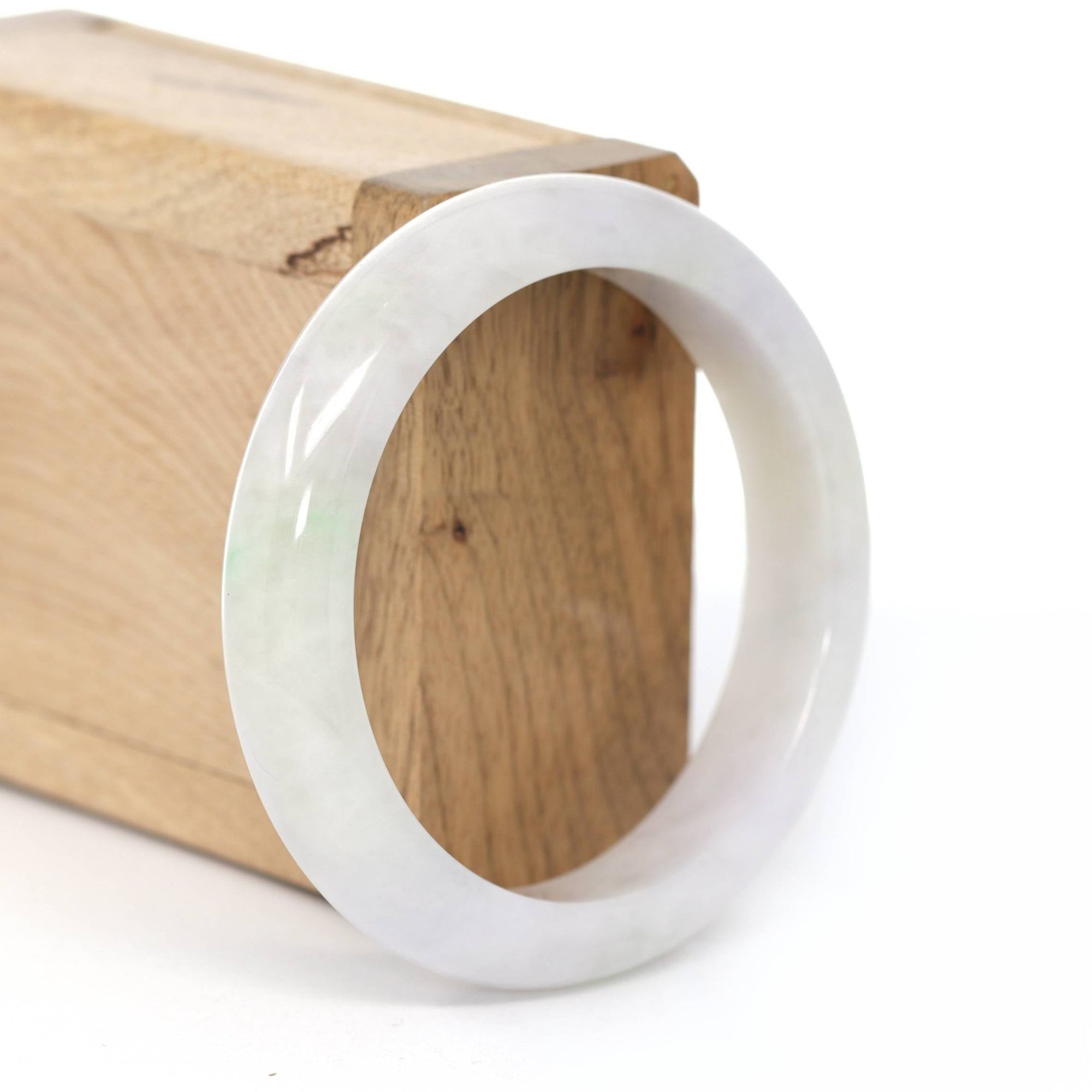 Baikalla Jewelry Jadeite Jade Bangle Bracelet Baikalla "Classic Bangle" Natural Burmese Jadeite Jade Bangle ( 55.28mm ) #454