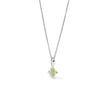 Baikalla Jewelry Gemstone Pendant Necklace Peridot / 14K White Gold 14k White Gold AA Four Styles Of Birthstones, 4 stone Necklace with Diamonds