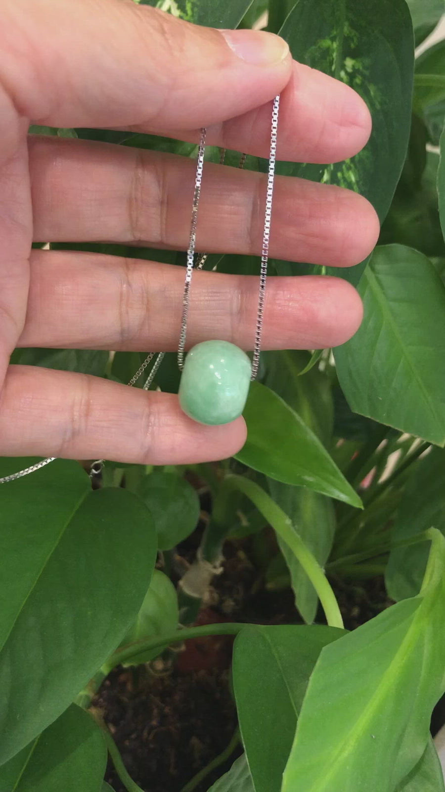 Baikalla™ "Good Luck Button" Necklace Real Vibrant Green Jade Lucky KouKou Pendant Necklace
