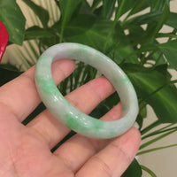 Genuine Burmese Green Jadeite Jade Bangle Bracelet ( 55.53 )#211