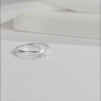 Baikalla™ "Cora" Sterling Silver Moissanite 6 Prong Promise Ring