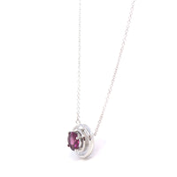 Baikalla Jewelry Gemstone Pendant Necklace 14k White Gold Genuine AAA Royal Red Sunstone Pendant Necklace