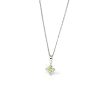 Baikalla Jewelry Gemstone Pendant Necklace Peridot / 14K Yellow Gold 14k White Gold AA Four Styles Of Birthstones, 4 stone Necklace with Diamonds