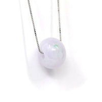 Baikalla Jewelry Jade Pendant Necklace Baikalla™ "Good Luck Button" Necklace Real Lavender Jade Lucky KouKou Pendant Necklace