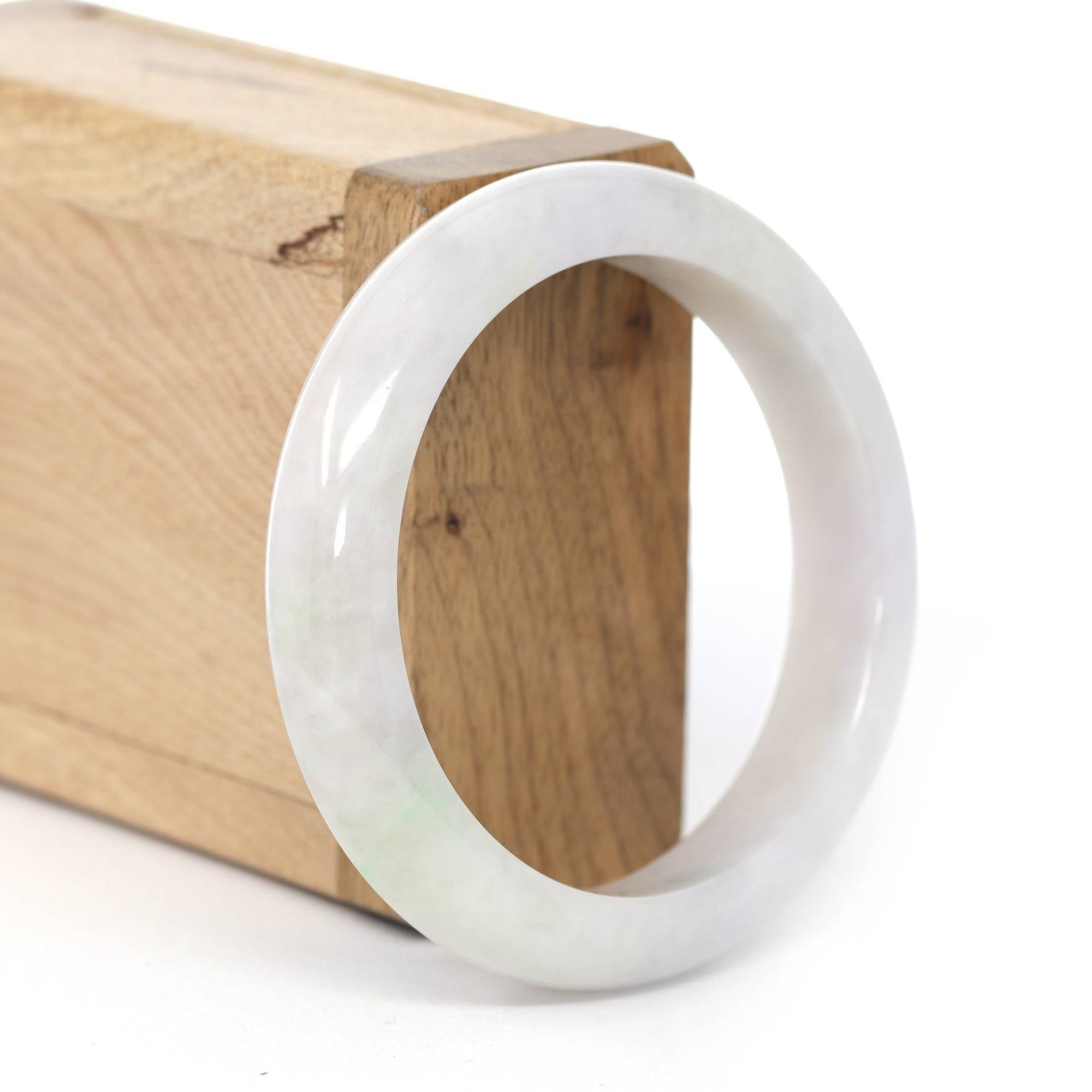 Baikalla Jewelry Jadeite Jade Bangle Bracelet Baikalla "Classic Bangle" Natural Burmese Jadeite Jade Bangle ( 55.28mm ) #454