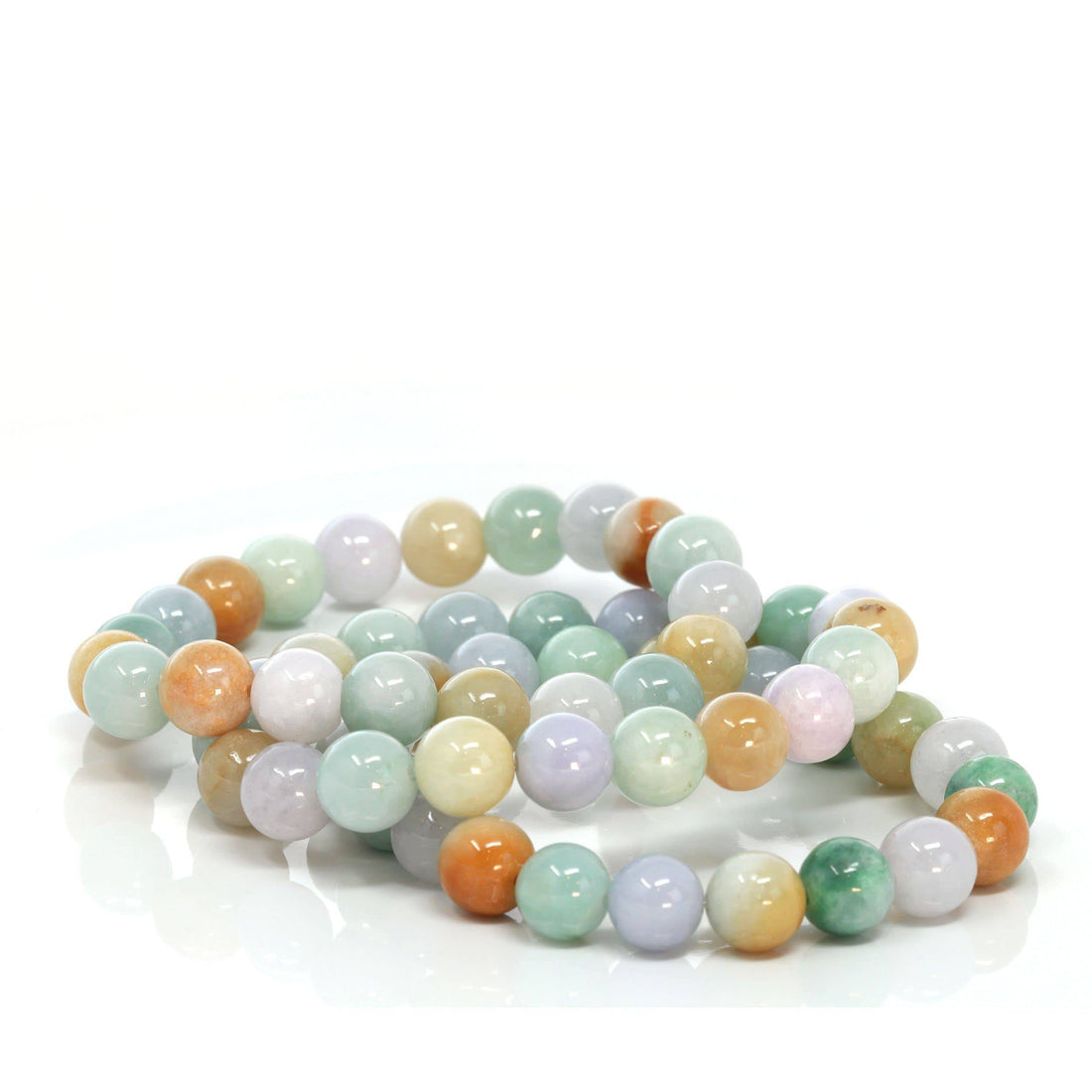 Baikalla Jewelry jade beads bracelet Baikalla Genuine Jadeite Jade Round Beads Bracelet ( 9.5 mm )