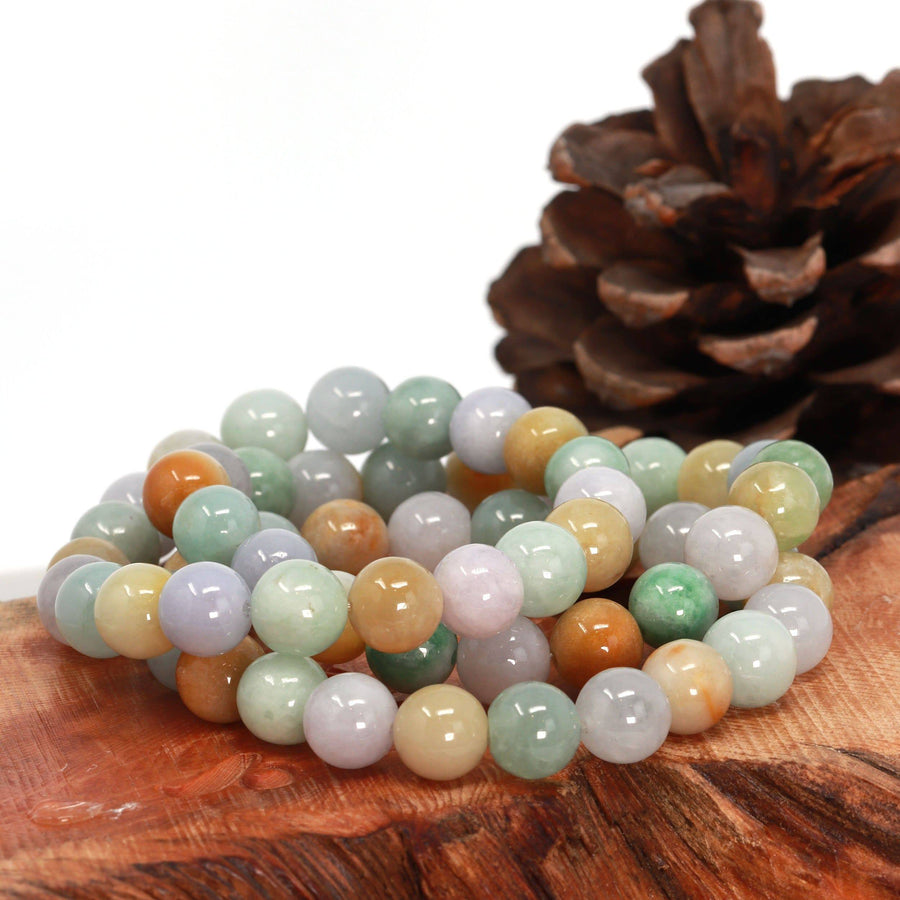 Baikalla Jewelry jade beads bracelet Baikalla Genuine Jadeite Jade Round Beads Bracelet ( 9.5 mm )
