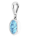 Baikalla Jewelry Gold Aquamarine Necklace Sterling Silver 14k White Gold Genuine Oval Aquamarine Pendant Necklace