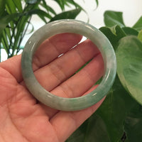 Forest Green Classic Real Jadeite Jade Bangle Bracelet (56.54mm) #891