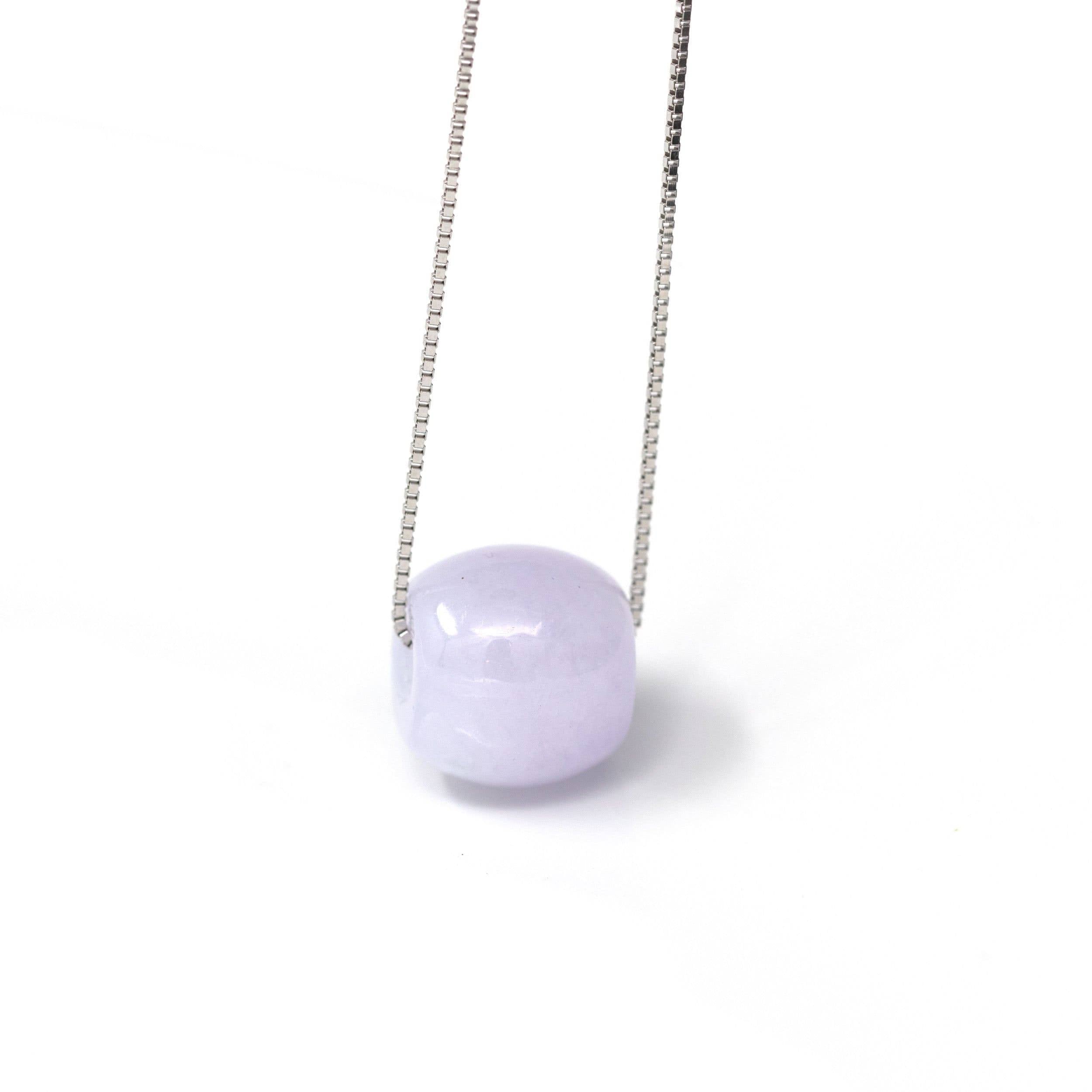 Lavender Jade Pendant Necklace | Real Jadeite | Baikalla Jewelry