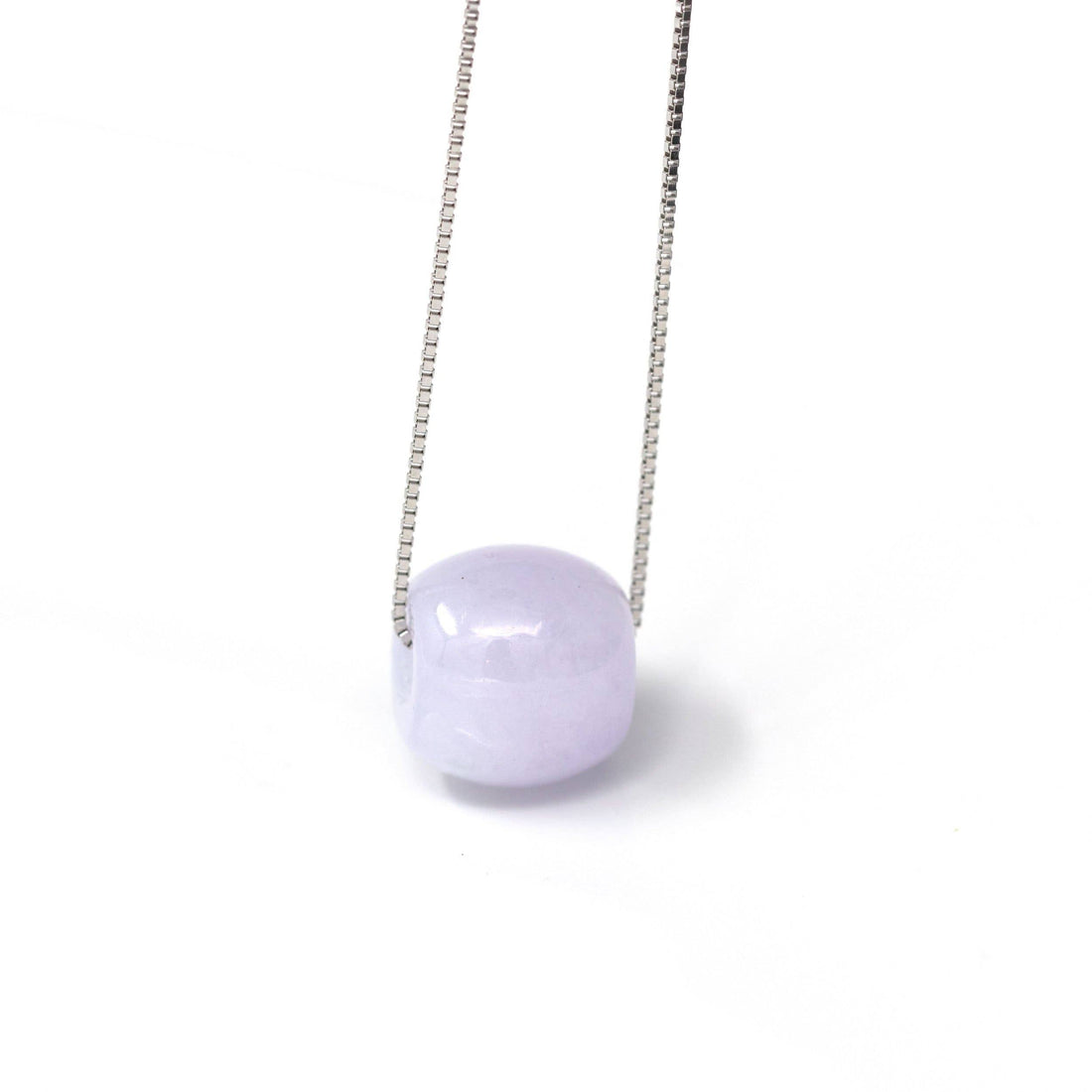 Baikalla Jewelry Jade Pendant Necklace Baikalla™ "Good Luck Button" Necklace Real Lavender Jade Lucky TongTong Pendant Necklace