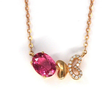 Baikalla Jewelry Gemstone Pendant Necklace Baikalla™ "Butterfly Tourmaline" 18K Rose Gold Baby Pink Tourmaline & 1/5 CTW Diamond Pendant Necklace