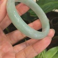 Genuine Burmese Ice Jadeite Jade Bangle Bracelet ( 57.6 mm )#449