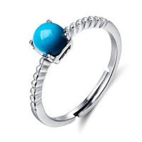 Baikalla Jewelry Silver Turquoise Ring 6 Baikalla™ "Elizabeth" Sterling Silver Genuine Persian Blue Arizona Turquoise Ring