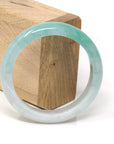 Baikalla Jewelry Jade Bangle Genuine Burmese Ice-Green Jadeite Jade Bangle Bracelet ( 58 mm ) 