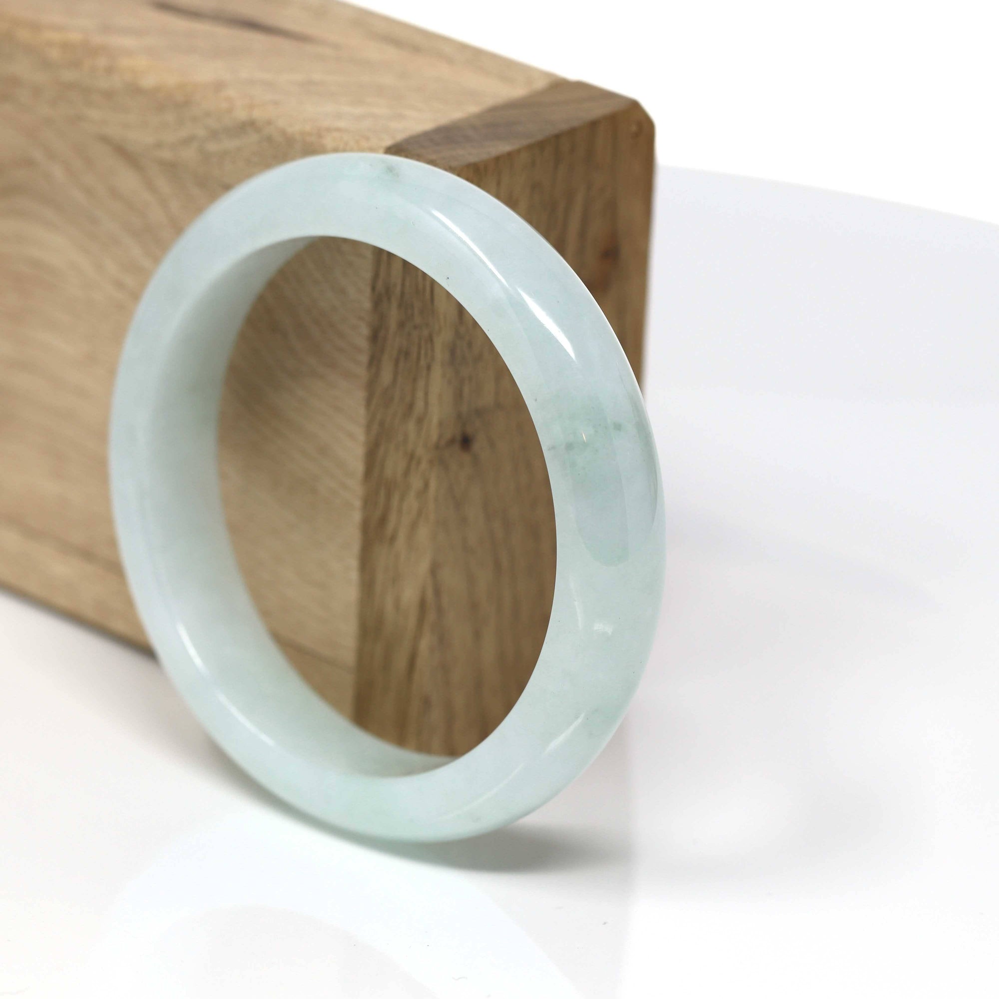 Baikalla Jewelry Jadeite Jade Bangle Bracelet Real Jadeite Jade Bangle Bracelet ( 55.58 mm )#443