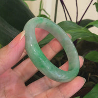 Genuine Burmese Jadeite Jade Bangle Bracelet (56 mm) #62