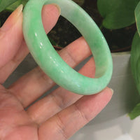 Genuine Burmese Apple Green Jadeite Jade Bangle Bracelet ( 57.6 mm) #106