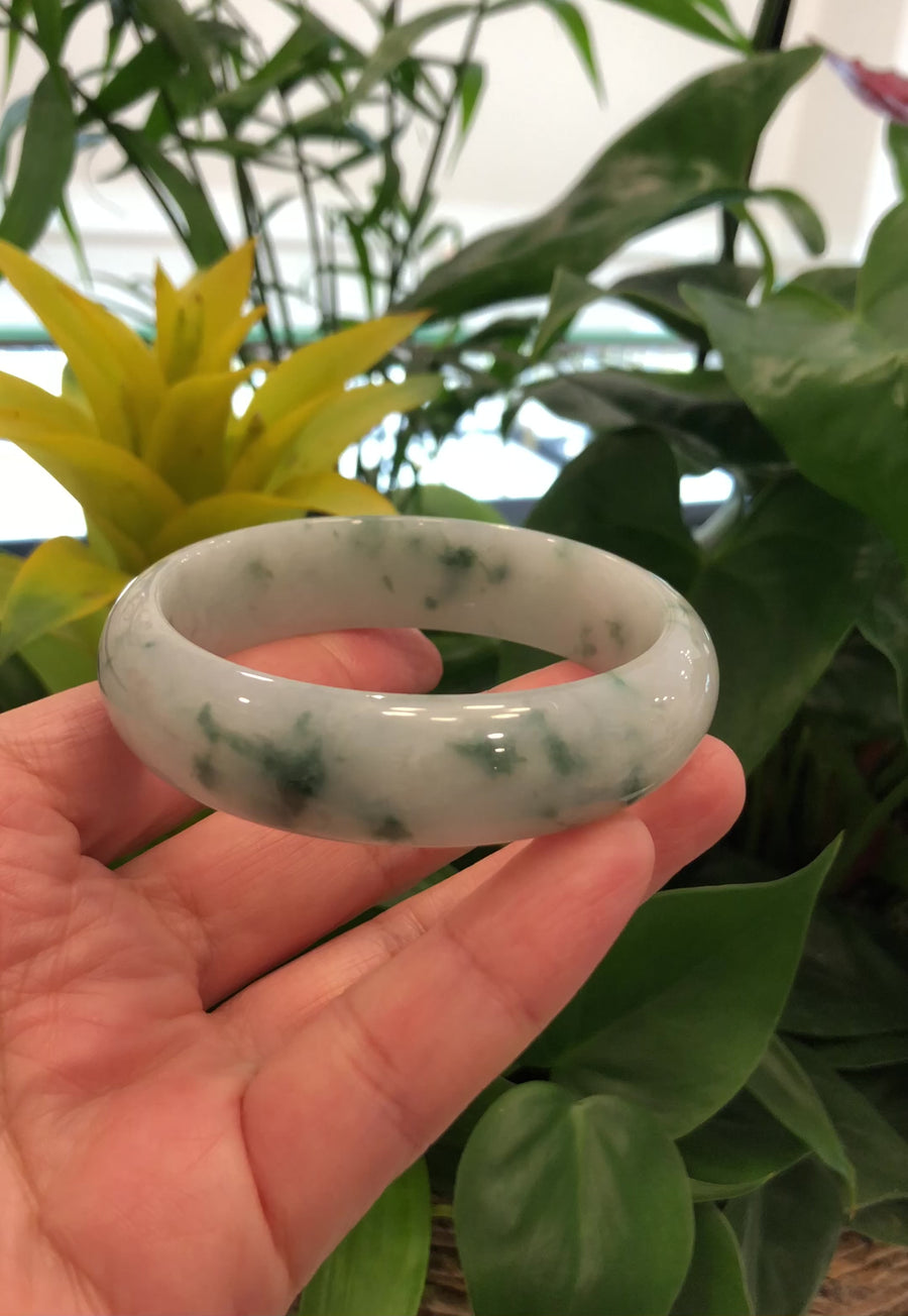 Baikalla Classic Real Jade Jadeite Bangle Bracelet (60.31 mm)#308