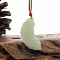 Baikalla Jewelry Jade Pendant Necklace Dragon Baikalla™ "Dragon & Phoenix" Genuine HeTian White Nephrite Jade Pendant Necklace