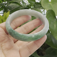 Baikalla Blue-Green Classic Real Jadeite Jade Bangle Bracelet (62.69mm) #394