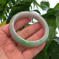 Baikalla™ "Classic Bangle" Genuine Jadeite Jade Apple Green Bangle Bracelet (57.94 mm) #932