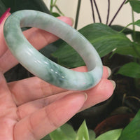 Real Burmese Jadeite Jade Bangle Bracelet (  57.8 mm )#432