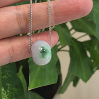 Baikalla™ "Good Luck Button" Necklace Real Lavender Jade Lucky KouKou Pendant Necklace